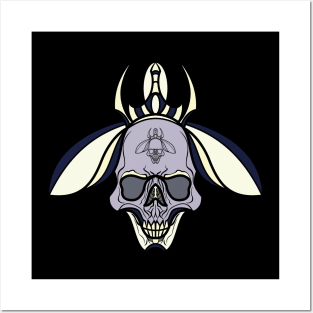 Skull and Beetle Posters and Art